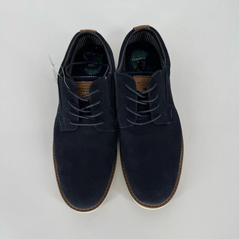 Nunn Bush Comfort Gel Memory Foam Mens Blue Casual Dress Lace up‎ Shoes Size 10M